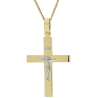 Χρυσός αντρικός σταυρός 14 Καρατίων