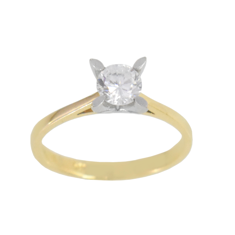 Μονόπετρο από χρυσό 14 καρατίων