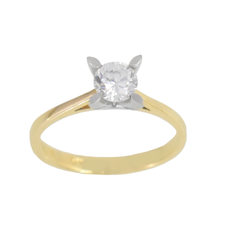 Μονόπετρο από χρυσό 14 καρατίων