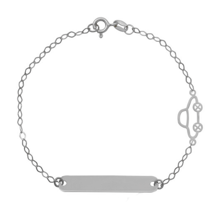 Ταυτότητα απο Λευκόχρυσο 9 καρατίων