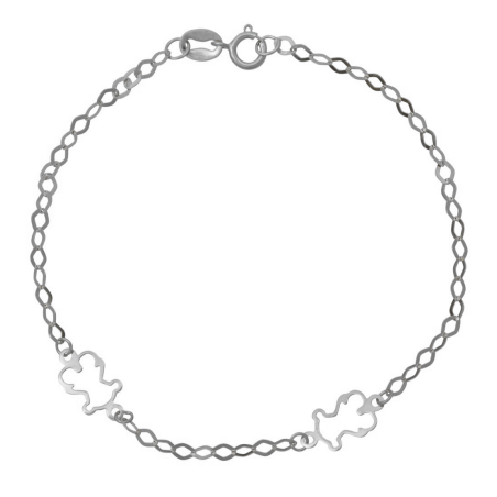 Βραχιόλι απο Λευκόχρυσο 9 καρατίων