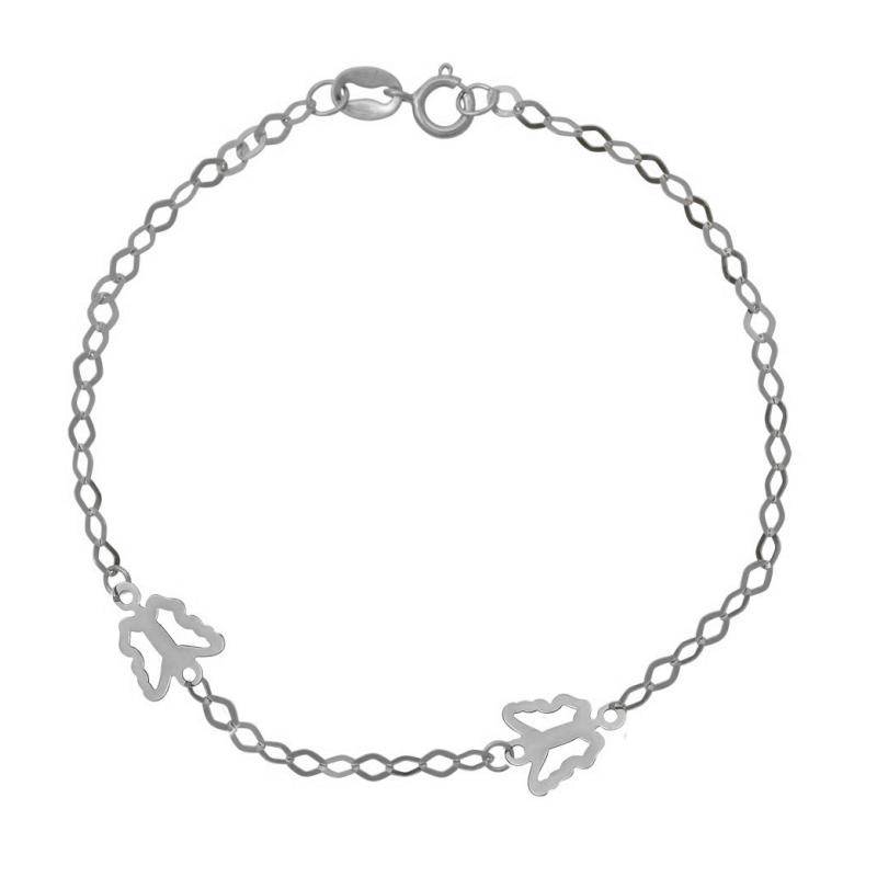 Βραχιόλι απο Λευκόχρυσο 9 καρατίων