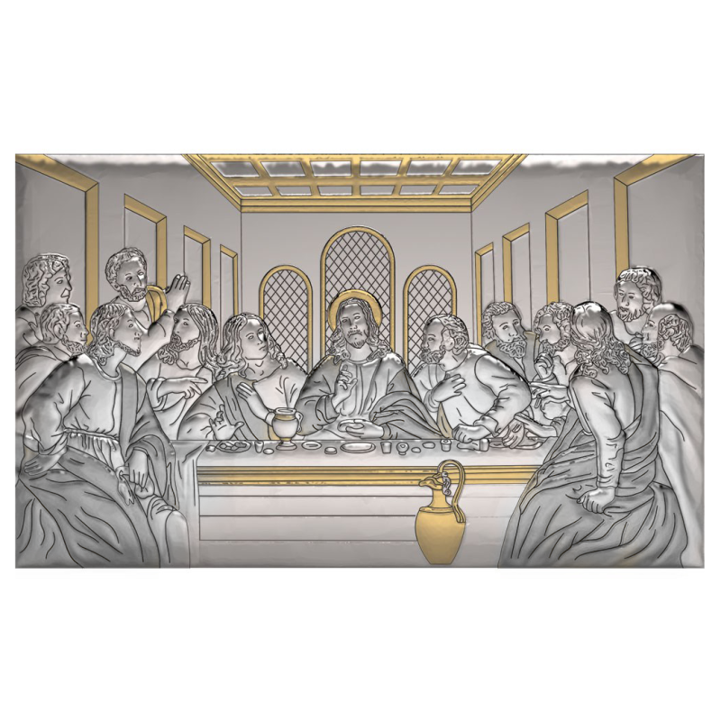 Παναγία  00220 Ασημένια εικόνα οβαλ