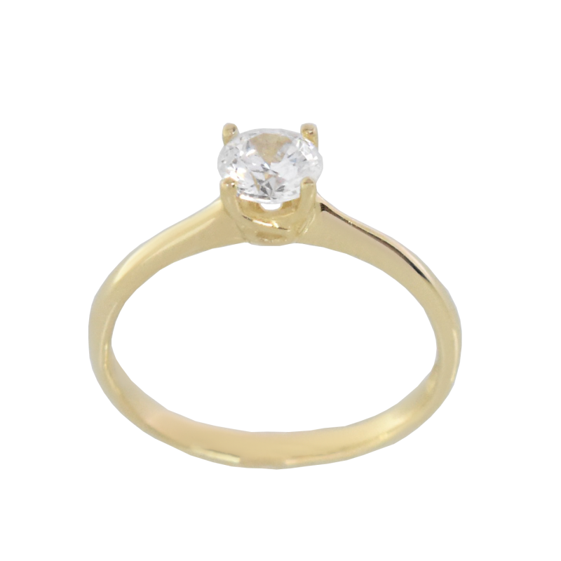 Μονόπετρο 14Κ χρυσο με Ζιρκόν