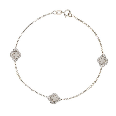 Βραχιόλι λευκόχρυσο 14 καρατίων