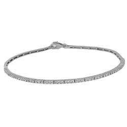 Βραχιόλι ριβιέρα από λευκόχρυσο 14 καρατίων