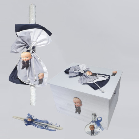 ΣΕΤ ΒΑΠΤΙΣΗΣ ΓΙΑ ΑΓΟΡΑΚΙ ΑΡΧΗΓΟΣ ΑΠΟ ΚΟΥΝΙΑ BOSS BABY Ζ40-125