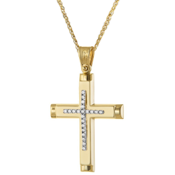 Χρυσός γυναικείος σταυρός 14 Καρατίων