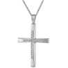 Λευκόχρυσος γυναικείος σταυρός 14 Καρατίων