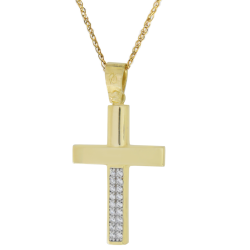 Χρυσός γυναικείος σταυρός 14 Καρατίων
