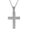 Λευκόχρυσος γυναικείος σταυρός 14 Καρατίων