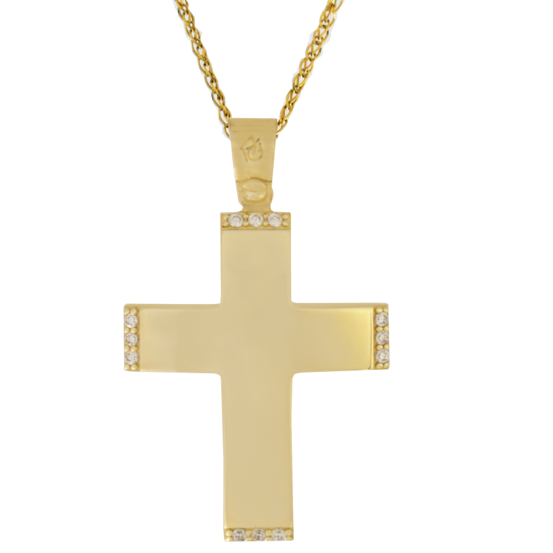 Χρυσός γυναικείος σταυρός 14 Καρατίων