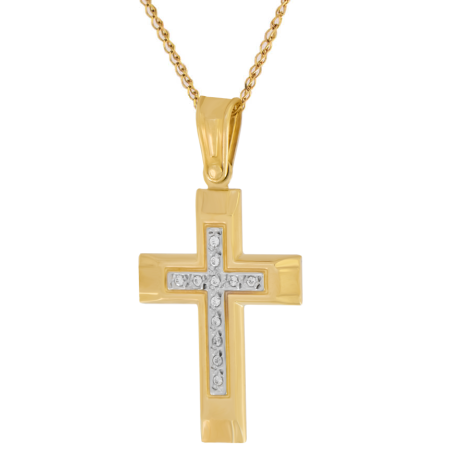 Χρυσός γυναικείος σταυρός 14 Καρατίων