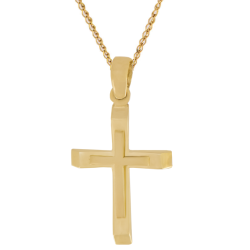 Χρυσός αντρικός σταυρός 14 Καρατίων
