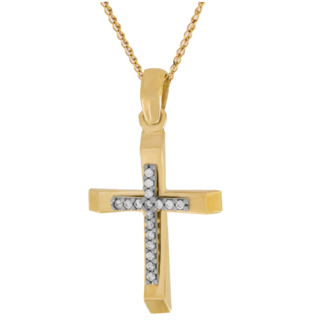 Χρυσός γυναικείος σταυρός 14 Καρατίων