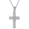 Λευκόχρυσος γυναικείος σταυρός 14 Καρατίων
