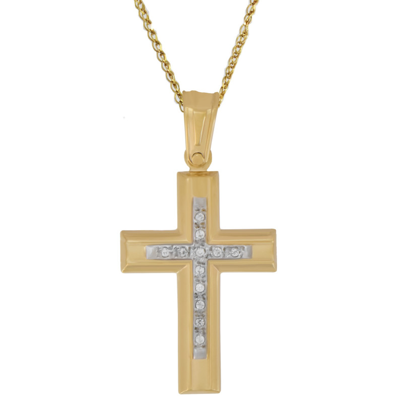 Χρυσός γυναικείος σταυρός 14 Καρατίων
