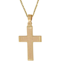 Χρυσός αντρικός σταυρός 14 Καρατίων