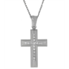Λευκόχρυσος γυναικείος σταυρός 14 Καρατίων