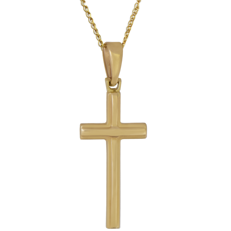 Χρυσός αντρικός σταυρός 14 Καρατίων