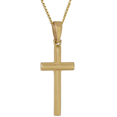 Χρυσός αντρικός σταυρός 14 Καρατίων