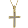 Χρυσός ανδρικός σταυρός με αλυσίδα 14 Καρατίων