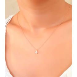 Κολιέ ρόζ χρυσό 14 καρατίων