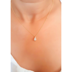 Κολιέ χρυσό 14 καρατίων δάκρυ