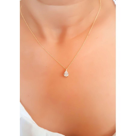 Κολιέ χρυσό 14 καρατίων δάκρυ