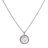 Κολιέ λευκόχρυσο 14 καρατίων μαργαριτάρι