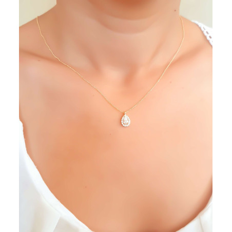 Κολιέ Χρυσό 14 καρατίων δάκρυ