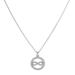 Κολιέ λευκόχρυσο χρυσό 9 καρατίων άπειρο