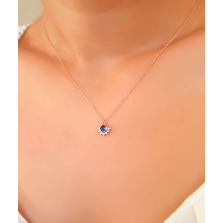 Κολιέ ροζ χρυσό 9 καρατίων