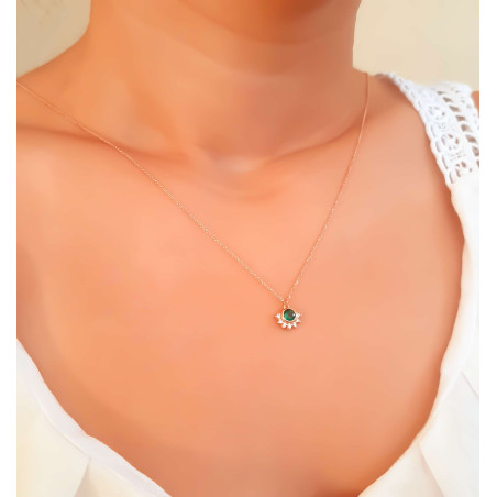 Κολιέ ροζ χρυσό 9 καρατίων