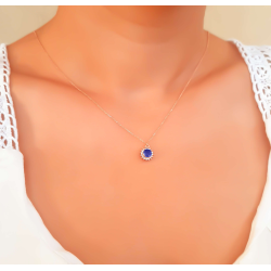 Κολιέ ροζ χρυσό 9 καρατίων ροζέτα