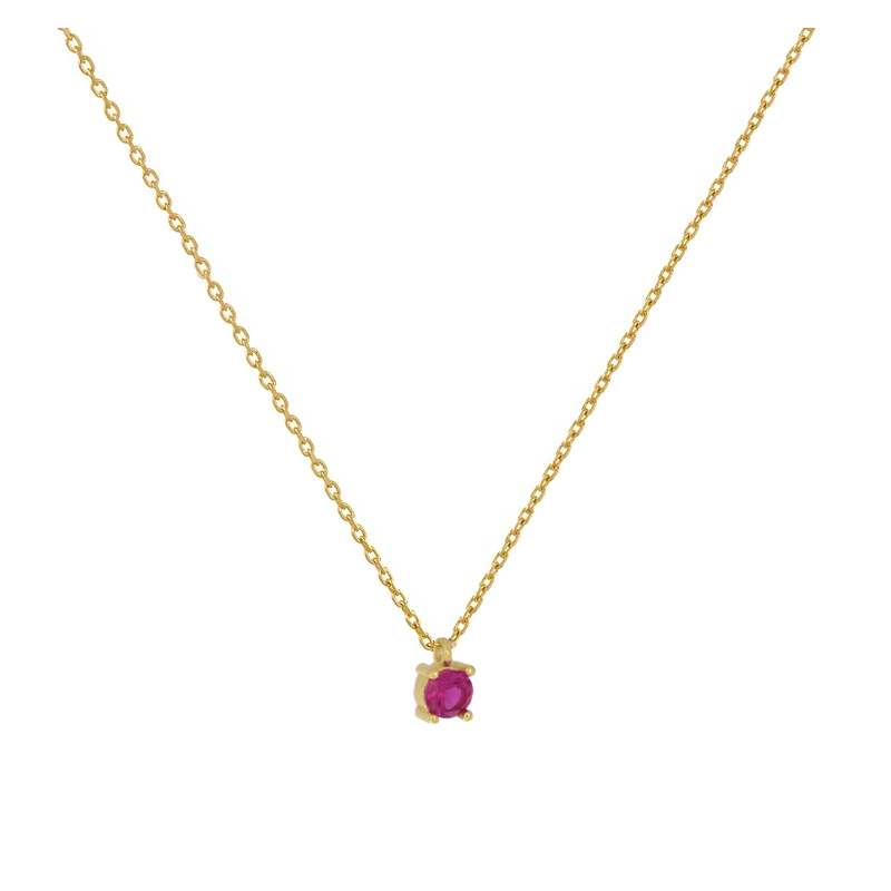 Κολιέ χρυσό 9 καρατίων μονόπετρο