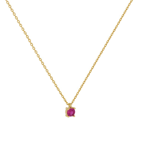 Κολιέ χρυσό 9 καρατίων μονόπετρο