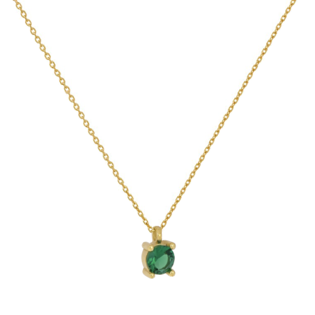 Κολιέ χρυσό 9 καρατίων μονόπετρο