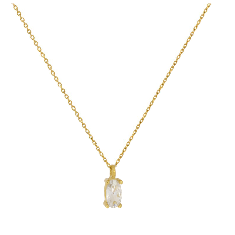 Κολιέ χρυσό 9 καρατίων οβάλ