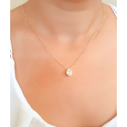 Κολιέ χρυσό 9 καρατίων δάκρυ