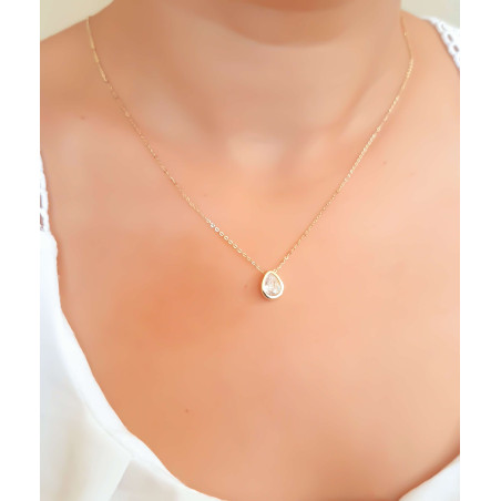 Κολιέ χρυσό 9 καρατίων δάκρυ