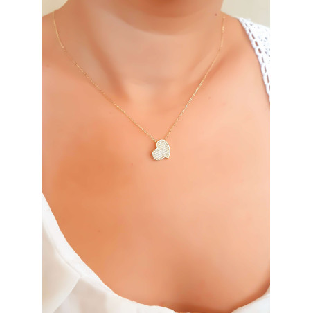 Κολιέ Ροζ Χρυσό 9 καρατίων καρδούλα