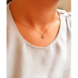 Κολιέ ροζ χρυσό 9 καρατίων