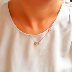 Κολιέ ροζ χρυσό 9 καρατίων