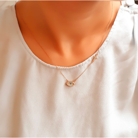 Κολιέ ροζ χρυσό 9 καρατίων