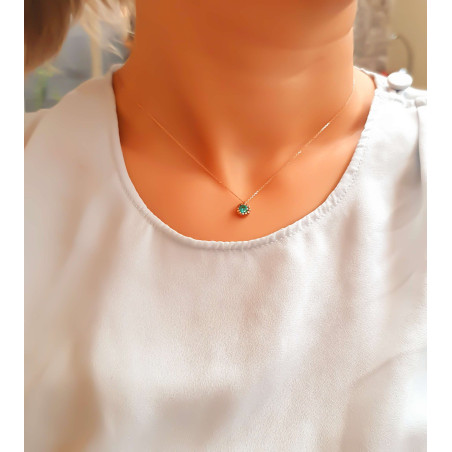 Κολιέ ροζ χρυσό 14 καρατίων