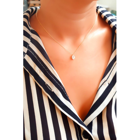 Κολιέ ροζ χρυσό 14 καρατίων