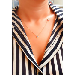 Κολιέ Ροζ Χρυσο 14 καρατίων