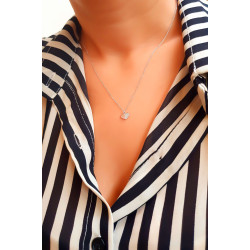 Κολιέ λευκόχρυσο 14 καρατίων