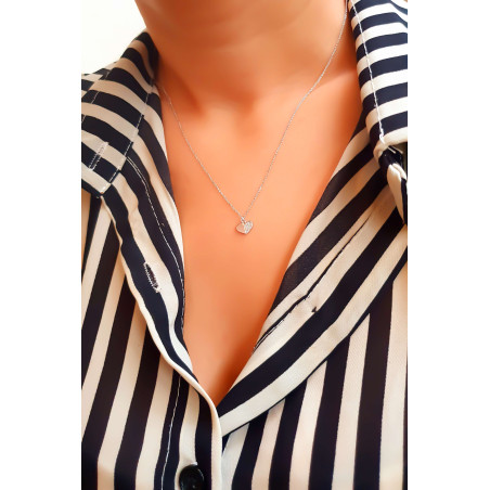 Κολιέ λευκόχρυσο 14 καρατίων